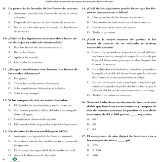 Examen de preparación para la CDL: Frenos de aire