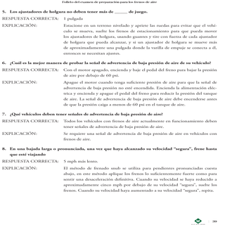 Examen de preparación para la CDL: Frenos de aire
