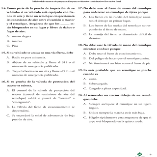 Examen de preparación para la CDL: Vehículo combinado