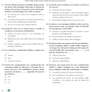 Examen de preparación para la CDL: Endoso de doble remolque triple