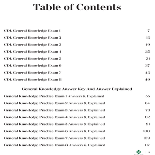 CDL PREP EXAM: GENERAL KNOWLEDGE