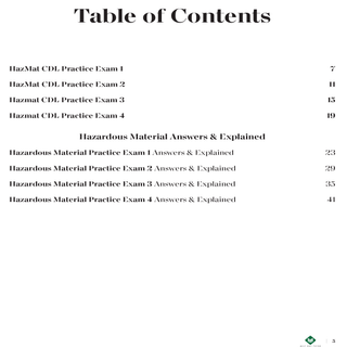 CDL PREP EXAM : HAZ MAT ENDORSEMENT