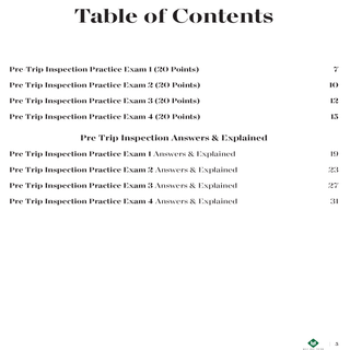 CDL PREP EXAM :PRE TRIP