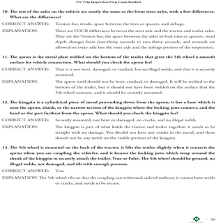 CDL PREP EXAM :PRE TRIP