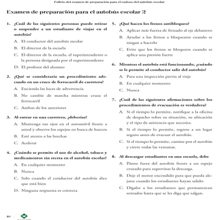 Examen de preparación para la CDL: Aprobación del autobús escolar