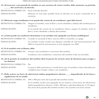 Examen de preparación para la CDL: Aprobación del autobús escolar