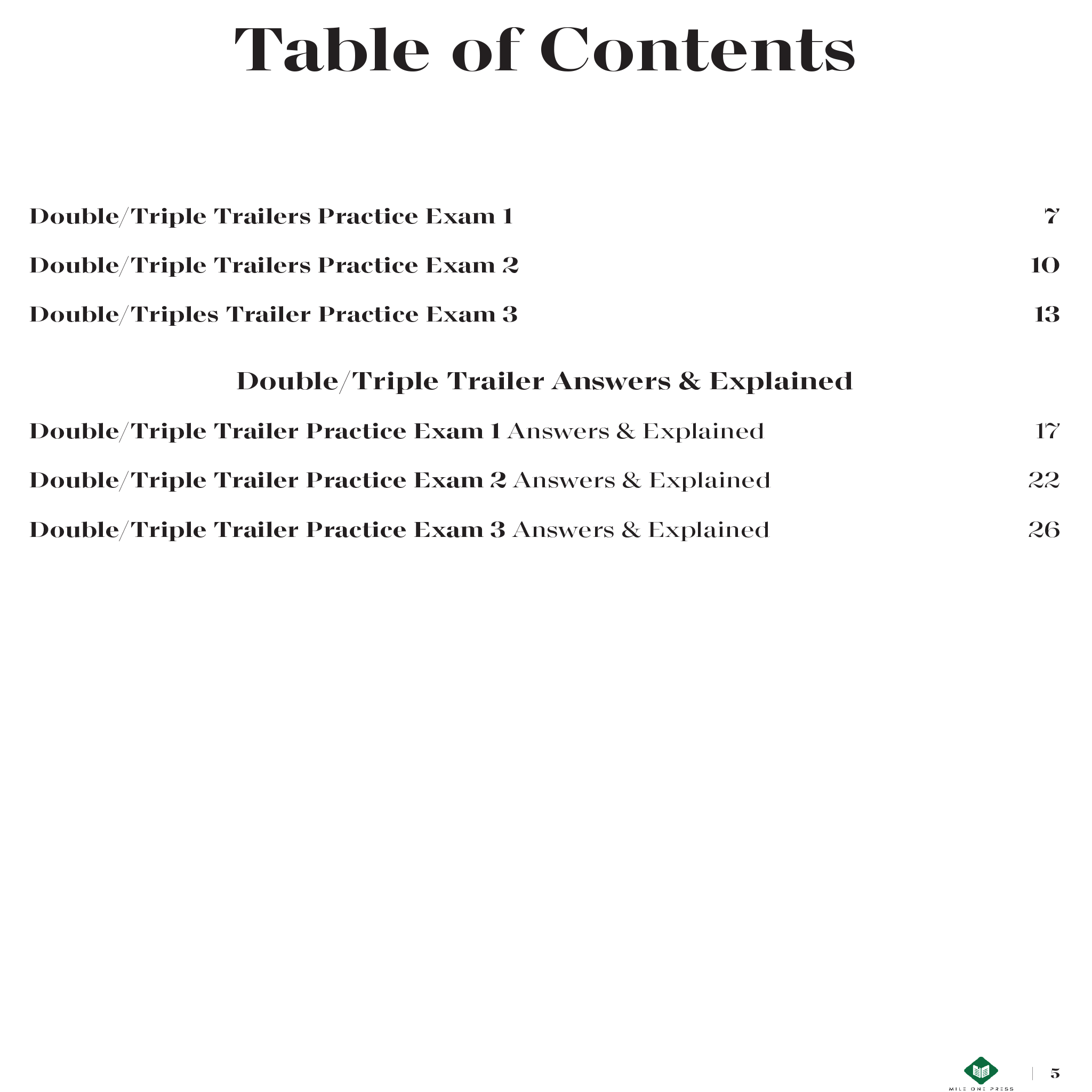 EXAMEN DE PREPARACIÓN CDL: DOBLE TRIPLE REMOLQUE ENDOSO